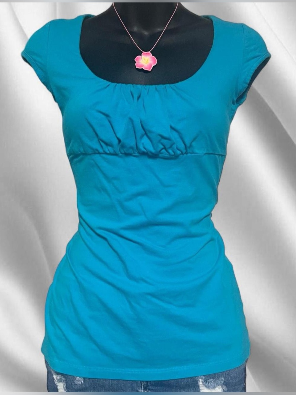 Smart Set Blue Babydoll Top